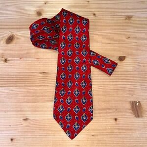 Robert Talbott Best of Class Red Diamond Silk‎ Necktie Mens Dress Tie